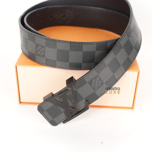 LOUIS VUITTON LOUIS VUITTON Ceinture Belt M9808 Damier Graphite Black Used  Unisex LV M9808